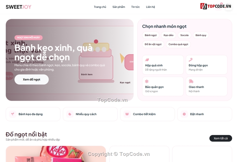 bán web,Sweet,web đồ án